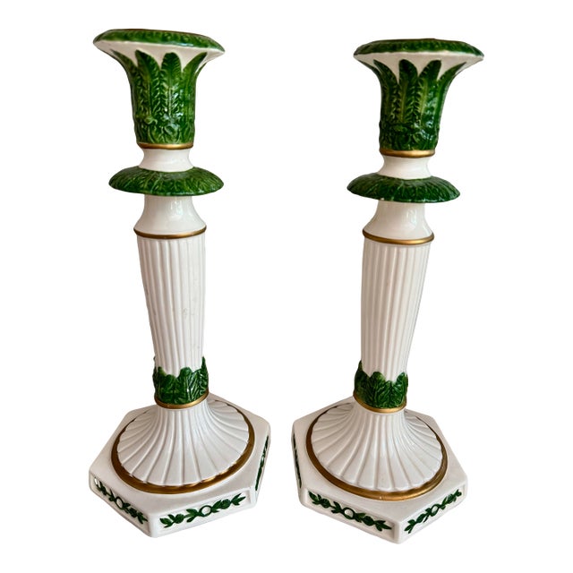 Italian Candleholder, Pair For Sale