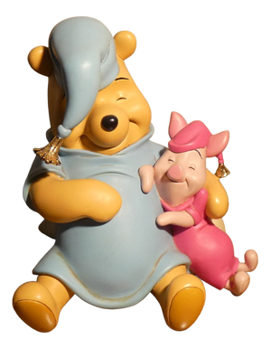 Ceramic & Resin Winnie the Pooh & Piglet Figurine by Peter Mook for Disney, USA, 2000s
