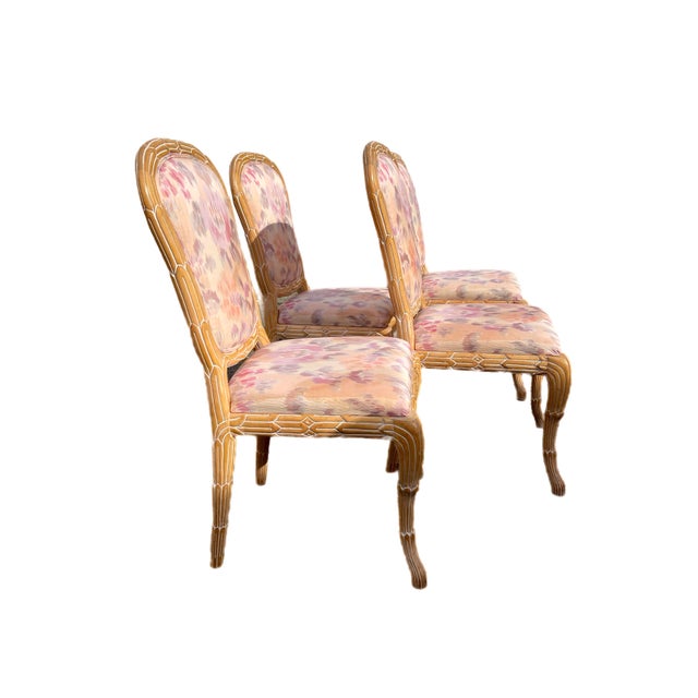 Casa Stradivari Casa Stradivari Faux Bois Light Wood Dining Chairs, Set of 6 For Sale - Image 4 of 12