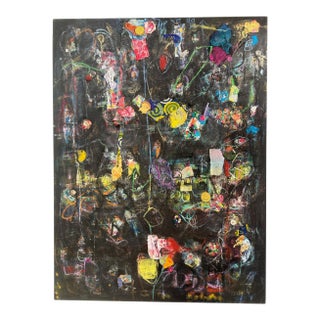 Up We Go, Original Contemporary Abstract Expressionist Collage By, Ellen Reinkraut Mixed Media For Sale