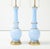 Warren Kessler Blue Glass And Brass 1950's Table Lamps - A Pair For Sale In New York - Image 6 of 12