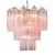 Aloadecor 23'' Modern Pink Textured Glass Chandelier in Polished Nickel Elegant Glam Tiered Pendant Light For Sale - Image 12 of 12