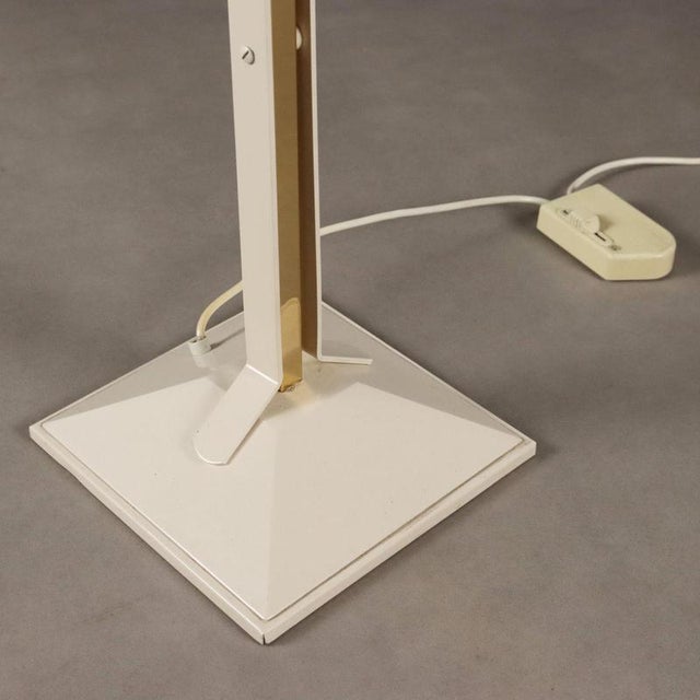 Metal Vintage Glass Floor Lamp, 1980s For Sale - Image 7 of 10