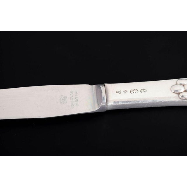 1920s Lunch Knives in Silver and Stainless Steel by Evald Nielsen, 1920s, Set of 3 For Sale - Image 5 of 6