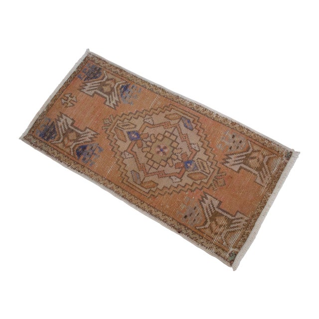 Distressed Low Pile Turkish Yastik Faded Rug - 1'6'' X 3' For Sale - Image 4 of 13
