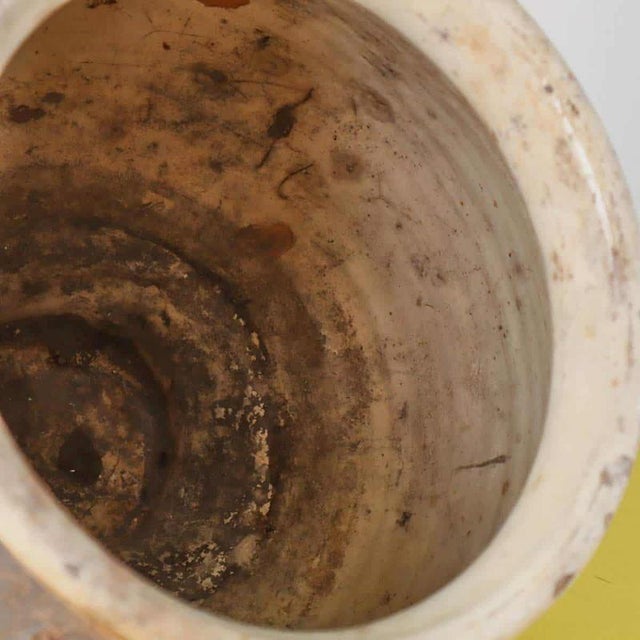 Ceramic Amphora Vase in Glazed Terracotta Inside For Sale - Image 7 of 9