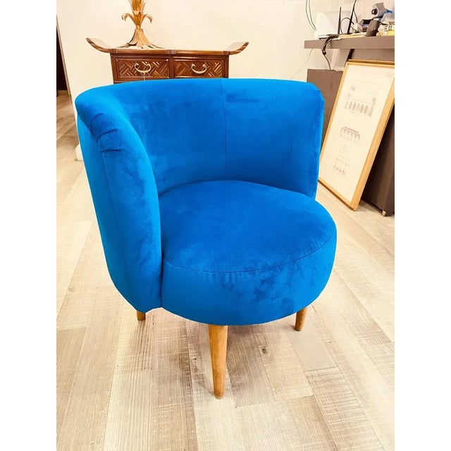 Pair of Retro Small Armchairs, 1960's, Hungary, reupholstered, in excellent condition.