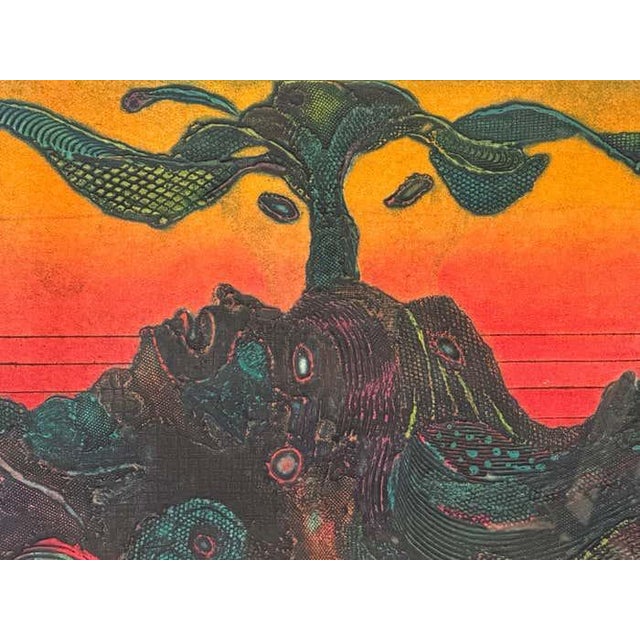 "Earth Spirits", Modern Green and Orange Acrylic Abstract by Mayo Beckford Young For Sale In Los Angeles - Image 6 of 11