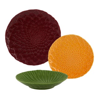 Bordallo Pinheiro Amazonia Set with Pasta Bowls, 12 Pieces For Sale