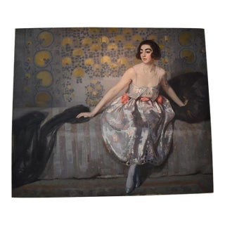 Early 20th Century A Large Portrait of an Egyptian Princess by Emile Aubrey For Sale