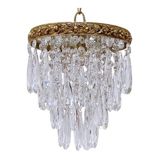 Antique Italian Bronze Upside Down Layered Cake Rim Chandelier For Sale