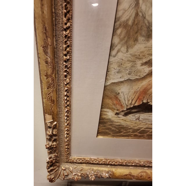 1950s Edward Laning Watercolor Painting St. Michael Defeating Fallen Angel Satan For Sale - Image 4 of 15