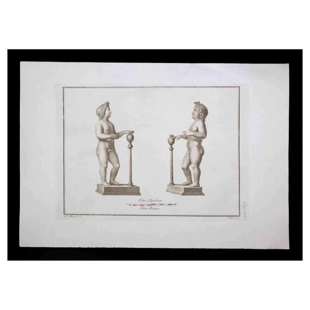 Carlo Nolli, Ancient Roman Statue, Original Etching, 18th Century For Sale