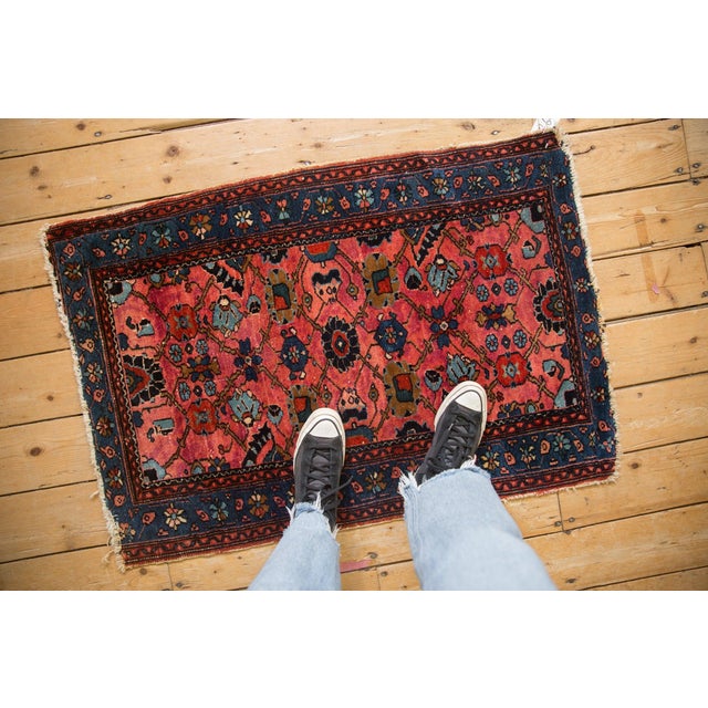 :: Allover covered field of minor panels, palmettes, and floral filled renderings. A period correct painted rug with vivid...