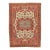 Antique Persian Serapi Carpet, Handmade Rug Ivory, Light Blue, Rusty Red For Sale