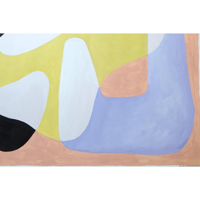 Mid-Century Modern 2026, Mid Century Modern Style Painting in Vivid Tones, For Sale - Image 3 of 8