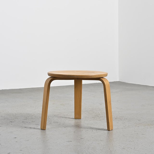 Low Stool by Hans Bellmann, Ed. Horgen Glarus for Horgenglarus, Switzerland, 1950 For Sale - Image 9 of 12