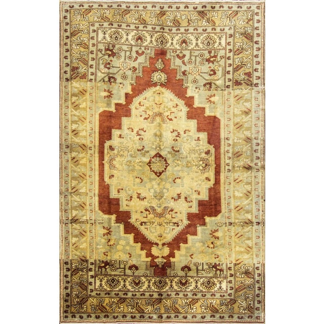Mid 20th Century Turkish Oushak Rug-6'5" X 9'11" For Sale - Image 10 of 10