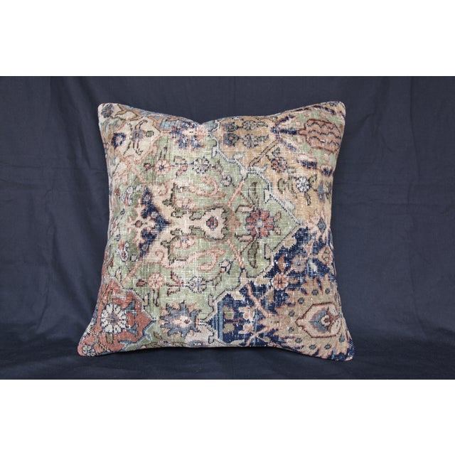 Here i am listing a 100% Handmade double knotted rug pillow cover, made from Vintage rug This’s a modern design and...
