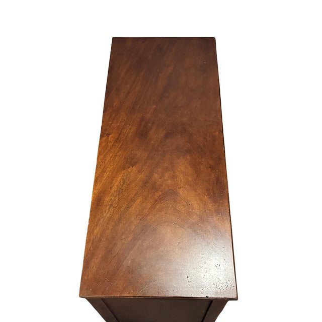 Late 20th Century Baker Furniture Milling Road Mahogany Server Cabinet With Lion's Head Brass Pulls For Sale - Image 9 of 10