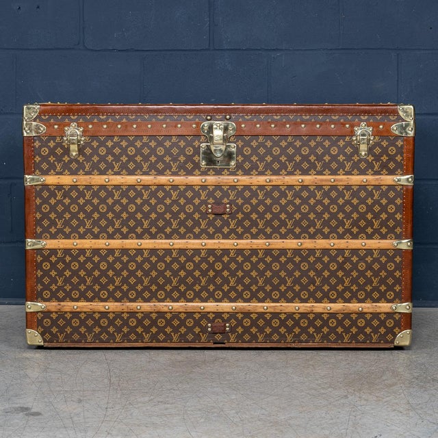 Vintage Malle Haute in Monogram Canvas from Louis Vuitton, 1920 For Sale - Image 3 of 18