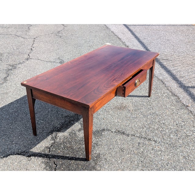Brown Vintage Craftique Solid Walnut Coffee Table For Sale - Image 8 of 18