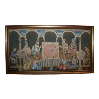 "Table Game of the Time" Tapestry Made by the Royal Spanish Tapestry Factory For Sale