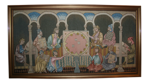 "Table Game of the Time" Tapestry Made by the Royal Spanish Tapestry Factory
