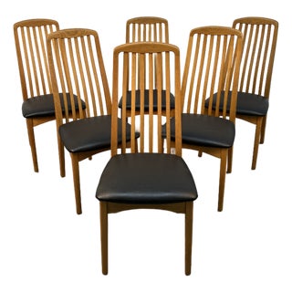 Set of Six Vintage Teak Dining Chairs by Svegards Markaryd of Sweden For Sale