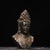 This is an elegant and serene vintage bust of a Bodhisattva, likely Guanyin (Avalokiteshvara), crafted from bronze with a...
