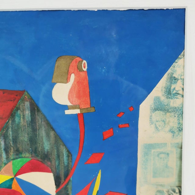 Bent Karl Jacobsen, Surrealist Composition, 1970s, Mixed Media on Paper For Sale - Image 10 of 17