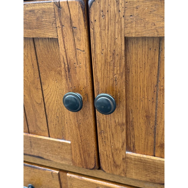 Broyhill “Attic Heirloom” Rustic Oak Nightstand For Sale - Image 10 of 12