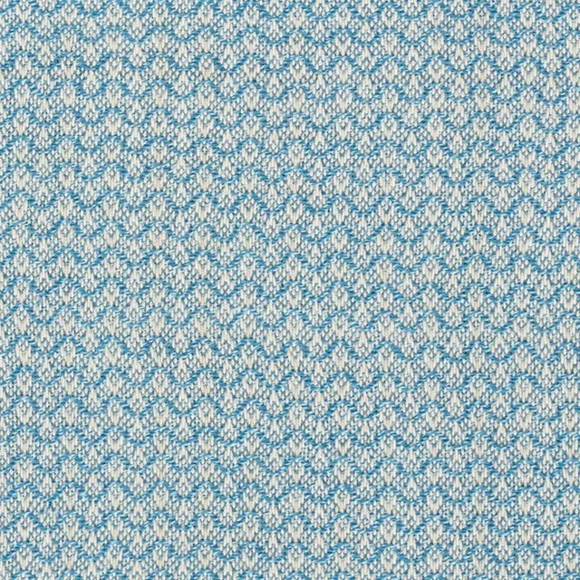 Sample - Schumacher Crosby Fabric in Blue For Sale