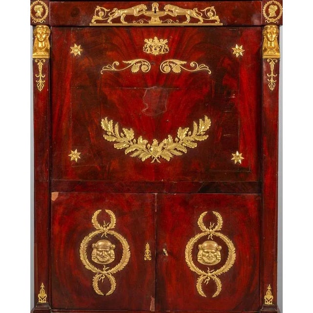 Red 19th Century Napoleon III Empire Secretary For Sale - Image 8 of 9