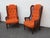 Hollywood Regency Extra Tall Caned Wing Back Livingroom Side Chairs a Pair 6654 For Sale - Image 15 of 17