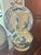 Chinoiserie Vintage Chinoiserie Celadon & Cobalt Blue Vase With Lion Mask Handles For Sale - Image 3 of 11