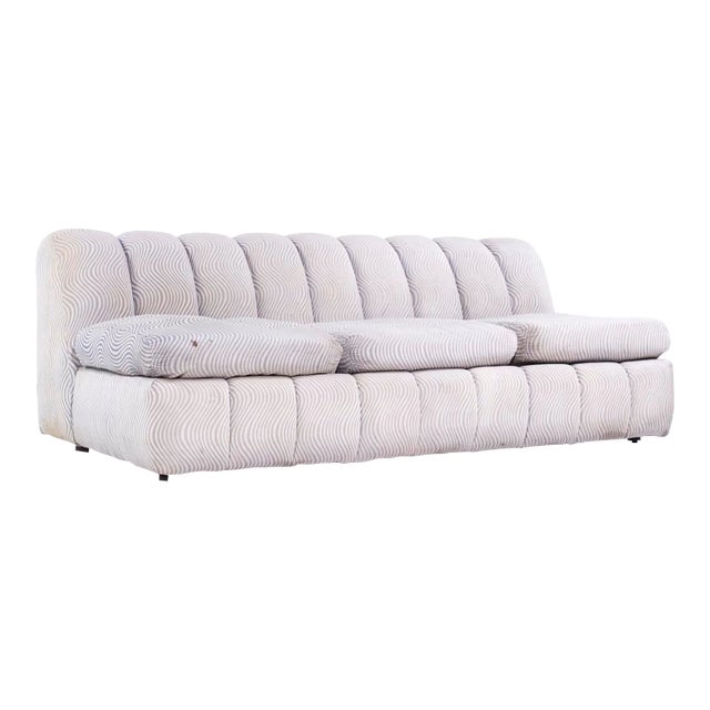 Jay Spectre Postmodern Channeled Sofa For Sale