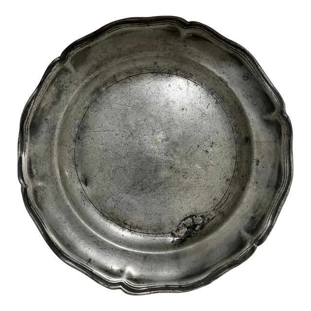 Early 19th Century Old English Pewter Platter For Sale