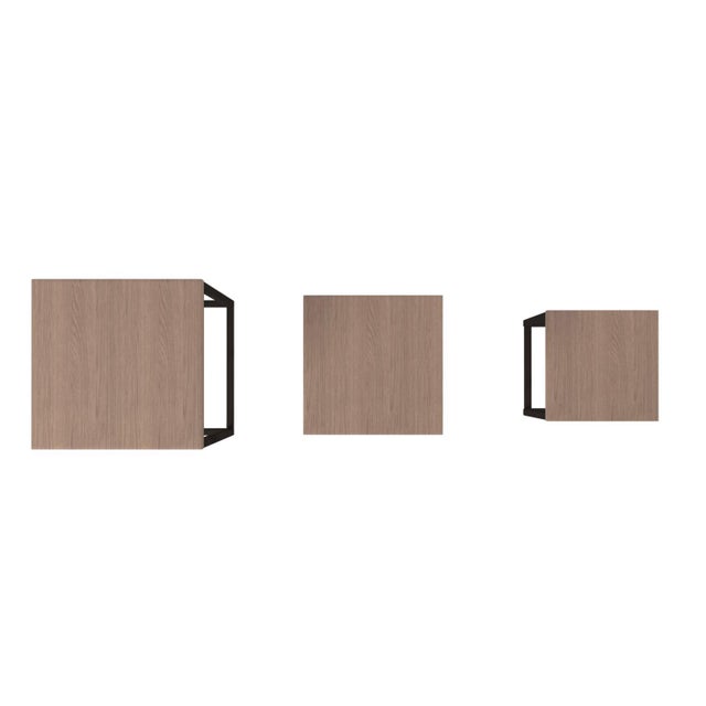 2020s Wood & Metal Pedestals - Set of 3 For Sale - Image 5 of 7