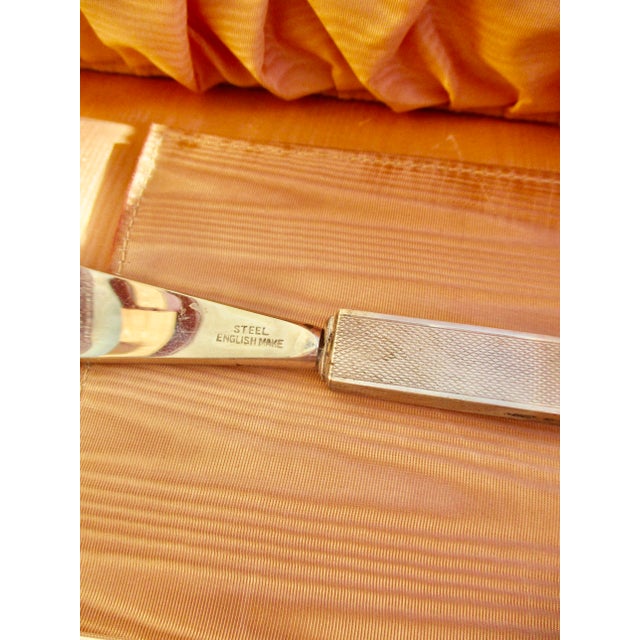 Antique Mark Cross Travel Case With Sterling Toiletry Set 1945 For Sale - Image 11 of 17