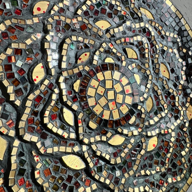 Vintage Glass Mosaic Mandala Wall Sconce Candle Holder For Sale In Tampa - Image 6 of 7