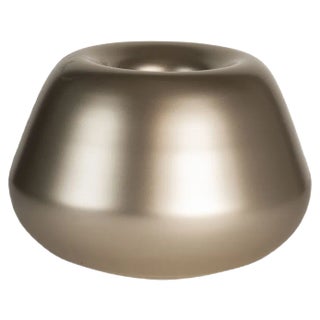 Vase Bean #4 in Glass, Pearly Beige Gold Finish from VGnewtrend For Sale