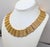 Metal Vintage Signed Napier Goldtone Interlocking Link Wide Collar Necklace For Sale - Image 7 of 10