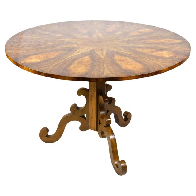 19th Century Biedermeier Nutwood Dining Table, Austria, 1830s For Sale - Image 15 of 15