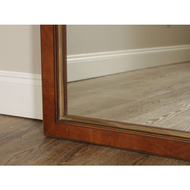 Brown Neoclassical Style Paint Accented Wall Mirror For Sale - Image 8 of 12