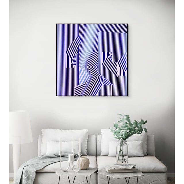 Abstract Contemporary Abstract Acrylic on Canvas "Sysmo" by Cristina Ghetti For Sale - Image 3 of 5