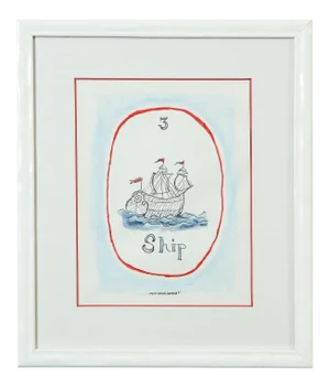 "The Lenormand Ship" Original Tarot Card Watercolor by Janie Kruse Garnett 2020