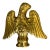 Vintage Solid Brass Eagle Lamp Finial, Federal Style Brass Eagle Accent For Sale