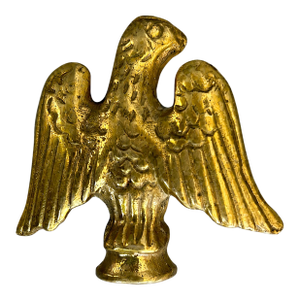 Vintage Solid Brass Eagle Lamp Finial, Federal Style Brass Eagle Accent