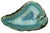 1980s Teal Banded Agate Paper Weight For Sale - Image 5 of 5
